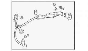 Air conditioner heater-condenser tube Hyundai Santa FE Sport 13-18 2.4
