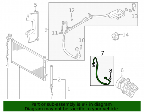 Kia K5 21-24 1.6T Air Conditioning Condenser-Compressor Pipe