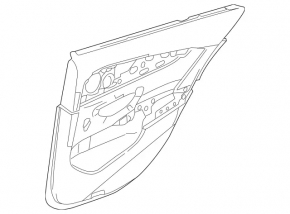 Door trim card rear left Mercedes W213 E 17-23 black with beige without curtain