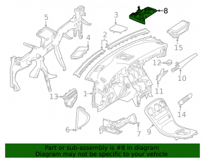 Front panel trim for driver's footwell Mercedes GLC 16-22