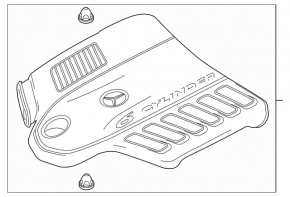Engine cover Mercedes W167 GLE 450 20-23 3.0h