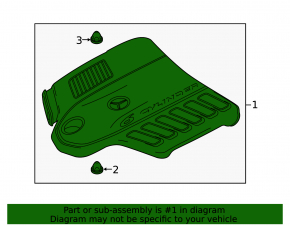 Engine cover Mercedes W167 GLE 450 20-23 3.0h