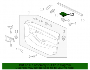 Mazda 3 19-24 4D front right window control trim, glossy black, scratches