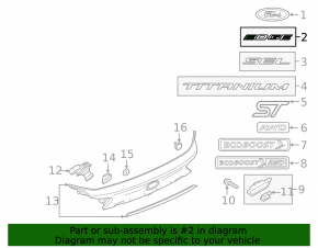 Emblem inscription EDGE tailgate Ford Edge 19-24