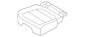 Right rear seat for Ford Escape MK4 2023-2024 without airbag, mechanical, black leather, perforated, dented