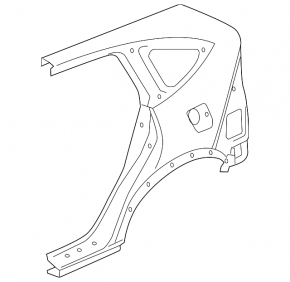 Quarter wing rear left Honda CRV 12-16