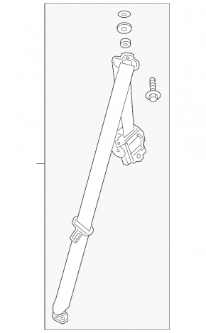 Seat belt rear left Honda HR-V 16-22 black