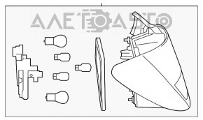 Left lamp Mercedes CLA 14-19