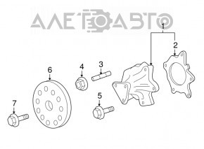 Water pump for Toyota Prius 2009-2010