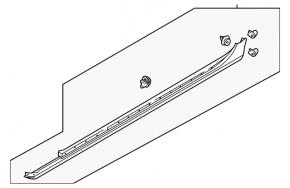 Left threshold Volvo V90 17-22 usa structure