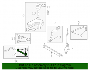 Cooling pipe Kia Optima 11-15 Hybrid from the expansion tank