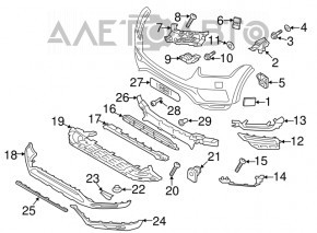 Right front bumper headlight washer plug Volvo XC90 16-25 type 1 broken mount