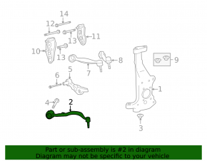 Lower control arm front right front Lexus LS460 07-12 rwd crack in silent block