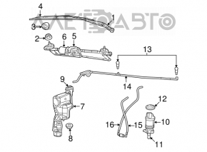 Jeep Patriot 11-17 Windscreen Wiper Blade Trapezoid with Motor