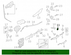 Plug outer handle front left Audi A6 C7 12-18