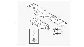 Air suspension compressor bracket for Audi E-Tron 19-23