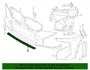 Lower front bumper deflector BMW XM G09 23-26