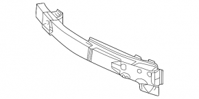 Front bumper reinforcement Toyota Sienna 16-20