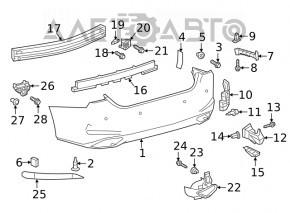Muffler tip left Lexus ES350 19-