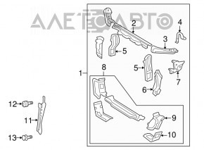 Lexus ES350 07-12 radiator panel TV