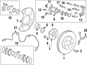 ABS sensor front left Honda Accord 23-