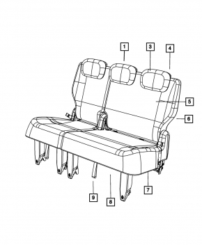 Rear Seats 3rd Row Dodge Grand Caravan 11-15
