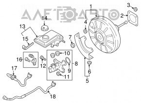 Master Brake Cylinder Audi A3 8V 15-20 4d