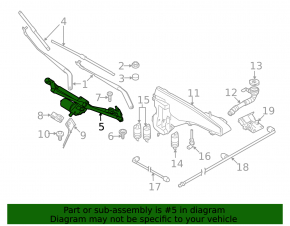BMW X5 E70 07-13 Windscreen Wiper Motor Without Linkage