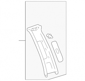 Right upper center pillar trim for Lexus IS200 IS300 99-01