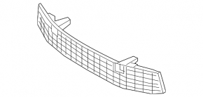 Mitsubishi Lancer 16-17 front bumper central grille