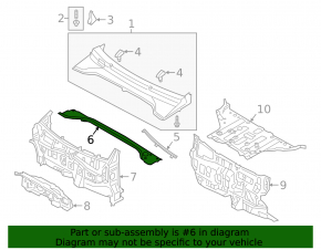 Metal wiper pan Hyundai Kona 18-23