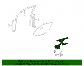 Front right window lift with motor for Lexus ES300 ES330