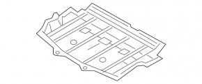 Rear battery guard for Nissan Leaf 13-17