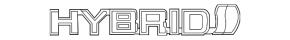 Emblem "HYBRID" wing left Toyota Prius 50 16-22