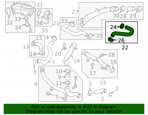 Intercooler pipe left VW Touareg 13-16 3.0TDI