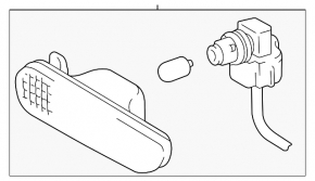 Rear bumper reflector, left side, Lexus RX300 98-03