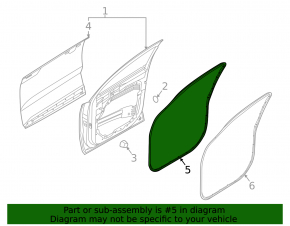 Front left door seal for Kia Sorento 21-25