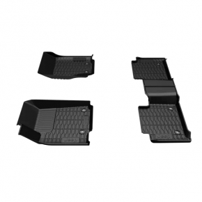 Set of floor mats for Jeep Grand Cherokee WL 21-26 black rubber, HUSKYLINERS, scratches
