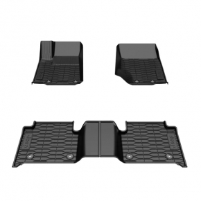 Set of floor mats for Jeep Grand Cherokee WL 21-26 black rubber, HUSKYLINERS, scratches