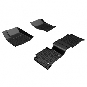 Set of floor mats for Jeep Grand Cherokee WL 21-26 black rubber, HUSKYLINERS, scratches
