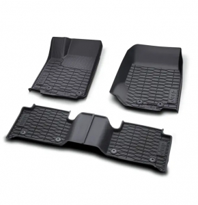 Set of floor mats for Jeep Grand Cherokee WL 21-26 black rubber, HUSKYLINERS, scratches