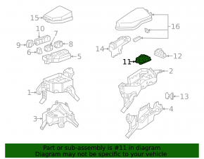 Toyota Rav4 19-25 square underhood relay box, left