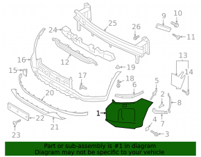 Front bare left bumper Hyundai Palisade 20-22