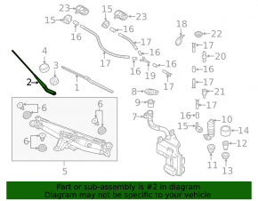 Left wiper arm Audi A3 8V 15-20 4d, 5d