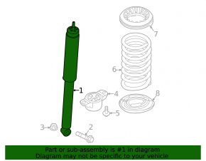 Shock absorber rear left Ford Edge 15-18 2.7T awd