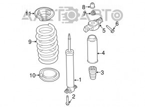 Shock absorber rear left Ford Edge 15-18 2.7T awd