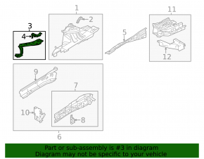 TV bar eyelash right Mazda 3 14-18 BM