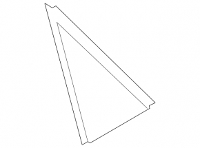 Plastic corner for the rear left door of a Mazda3 03-09 HB