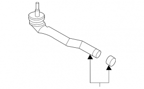 Steering tip left Nissan Sentra 20-