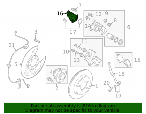 Rear left caliper motor Mazda 6 16-17